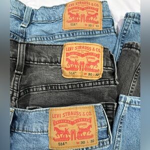 Levi’s Men’s 514 Straight Fit Cut Jeans 3 pairs